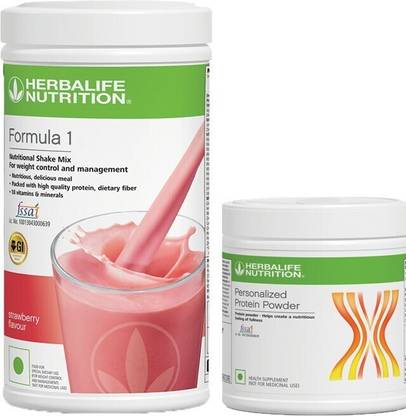 HERBALIFE WEIGHT LOSS COMBO STRAWBERRY-500 GM+PROTEIN POWDER-200 GM Plant-Based Protein
