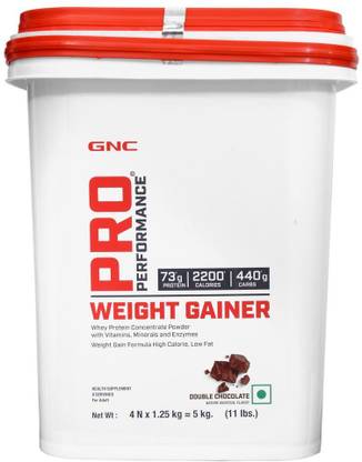 GNC Pro Performance Weight Gainer 5 Kg (DOUBLE CHOCOLATE) Weight Gainers/Mass Gainers