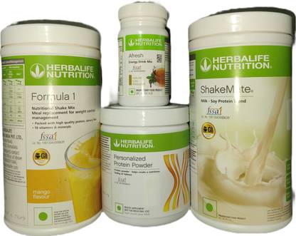 Herbalife Nutrition Formula 1 Mango + Protein Powder 200 G+ Shake Mate + Afresh - Tulsi Protein Shake