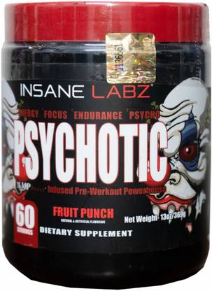 insane labz PSYCOTIC PRE 35 SER FRUIT PUNCH Pre Workout