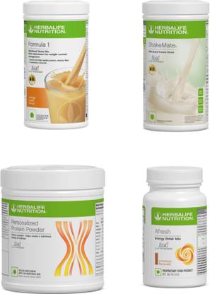 HERBALIFE F1 Shake Orange , Small Protein Powder, ShakeMate , Afresh - Cinnamon Protein Shake