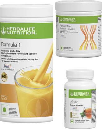 HERBALIFE F1 SHAKE Mango , PP Powder 200 G , Afresh - Tulsi Protein Shake