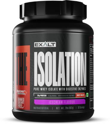 EXALT SUPPS The Isolation Whey Isolate with Digestive Enzymes 25g Protein Zero Added Sugar Whey Protein