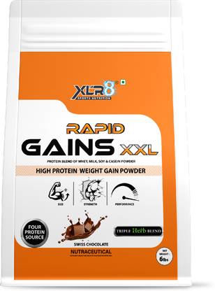 XLR8 Rapid Gains XXL weight gainer with Added Ayurvedic Herbs & Four Protein source Protein Blends