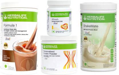 HERBALIFE Formula 1 Shake Chocolate + Protein 200 Gram + Afresh Lemon+ Shake Mate Protein Shake