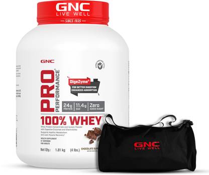 GNC Pro Performance 100% Whey Protein Powder & Gym Bag Whey Protein