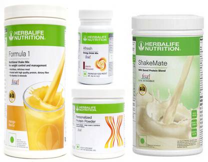 HERBALIFE FORMULA-1 SHAKE MANGO+PROTEIN POWDER -200GM+AFRESH -ELACHI-+SHAKE MATE Protein Shake