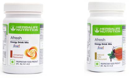 HERBALIFE Afresh Energy Drink Mix-CINNAMON And AFRESH TULSI Energy Bars