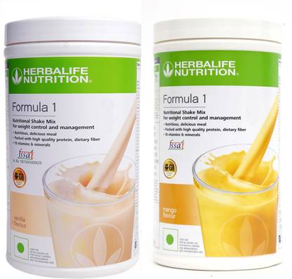 HERBALIFE Formula 1 shake mix Vanilla and Mango flavour for weigtt loss Protein Shake