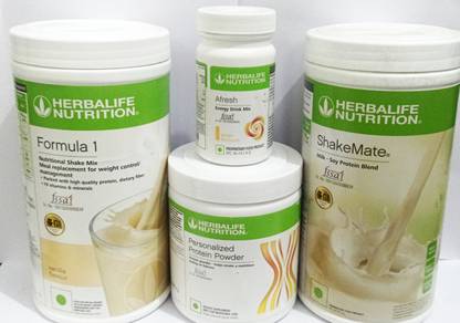 HERBALIFE Formula1 Vanila 500g Shakemate 500g Protine Powder 200g Ginger Afresh 50g Protein Blends