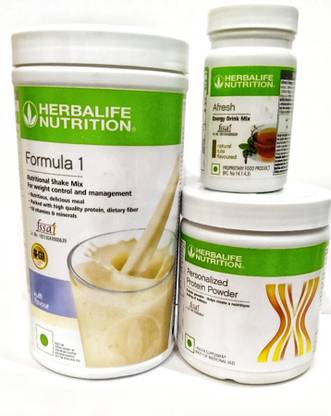 HERBALIFE Formula 1 Kulfi Flavor With Protine Powder 200g + Tulshi Afresh Protein Blends