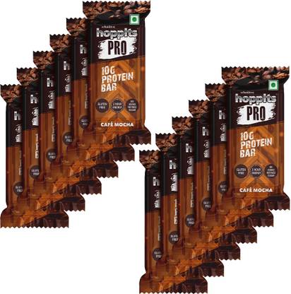 Hoppits Pro 10g Protein, Gluten - Free, No Added Sugar, Healthy Protein Bars