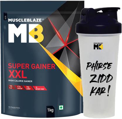 MUSCLEBLAZE Super XXL, For Muscle with Shaker, 650 ml Weight Gainers/Mass Gainers