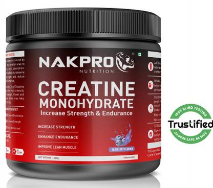 Nakpro Micronized Creatine Monohydrate Jar Trustified Certified, Supports Muscle Growth Creatine