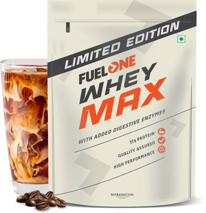 FUELONE Whey Protein Max, 27g Protein, 5.77g BCAAs & 4.7g Glutamic Acid Whey Protein