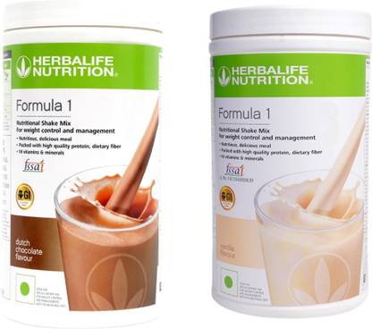 HERBALIFE Formula 1 Shake Mix- Chocolate Flavor & Vanilla Flavor For Weight Loss Plant-Based Protein