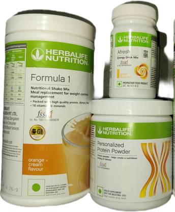 Herbalife Nutrition F1 Shake Orange + Protein Powder 200 G + Afresh - Ginger Protein Shake