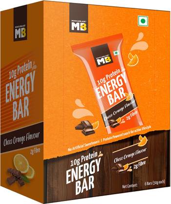 MUSCLEBLAZE Energy Bar, Healthy Snacks, with Soy Protein, Dry Fruits & Superseeds, Pack of 6 Nutrition Bars