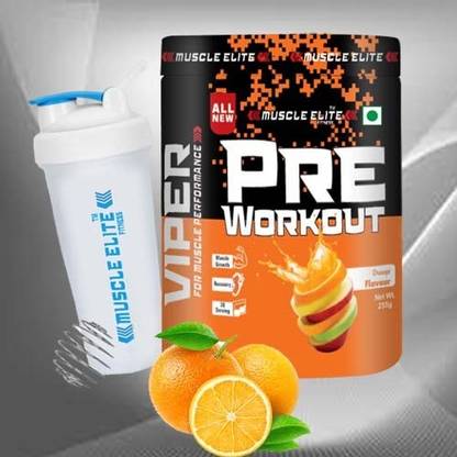 MUSCLE ELITE FITNESS Pre -Workout Supplement to Boost Your Energy & Performance Free shaker For Men BCAA