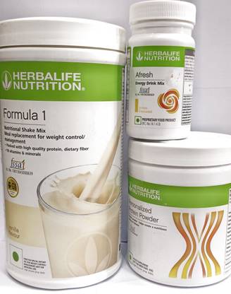 HERBALIFE Formula1 Vanila 500g Protine Powder 200g + Lemon Afresh 50g For Waight Loss Plant-Based Protein