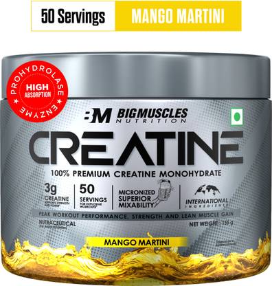 BIGMUSCLES NUTRITION Creatine Monohydrate [50 Servings] | Supports Lean Muscle Building & Recovery Creatine