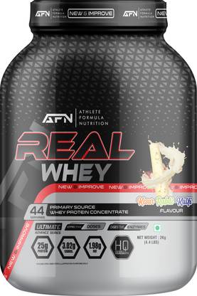 AFN Real Whey Primary Source Whey Protein Concentrate 2kg Kesar Rabdi Kulfi Flavor Whey Protein
