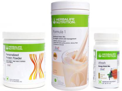 HERBALIFE FORMULA1 VANILLA 500 G PROTIEN 200 G AFRESH ENERGY DRINK TULSI 50 G Protein Shake