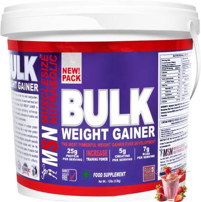 MUSCLE SIZE Bulk Mass Gainer For Bulk Gain 12lbs Weight Gainers/Mass Gainers