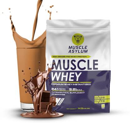 Muscle Asylum Muscle Whey 100% Whey Protein - 24g Protein, 5.29g BCAA -25 Servings Whey Protein