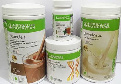 HERBALIFE Formula1 Chocolate 500g Protine Powder 200g Shakemate 500g Tulshi Afresh50g Protein Blends