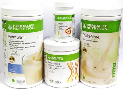 Herbalife Nutrition Formula1 Kulfi 500g Protine Powder 200g Shakemate 500g & Lemon Afresh 50g Plant-Based Protein