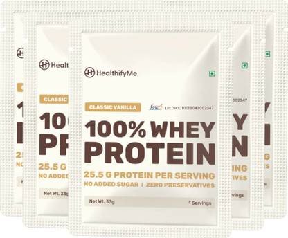 Healthifyme Vanilla Sachets- Pack of 5 Whey Protein