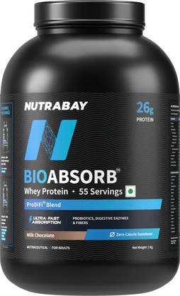 Nutrabay BioAbsorb Whey Protein | India's 1st Fast Absorbing Whey with ProDiFi Blend Whey Protein
