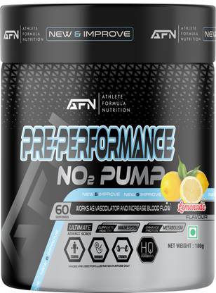 AFN Pre-Performance No2 Pump 180gm Lemonade Flavor 60 Serving Supports Immune System Pre Workout