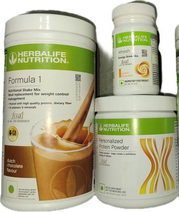 Herbalife Nutrition F1 Shake Chocolate + Protein Powder 200 G + Afresh - peach Protein Shake