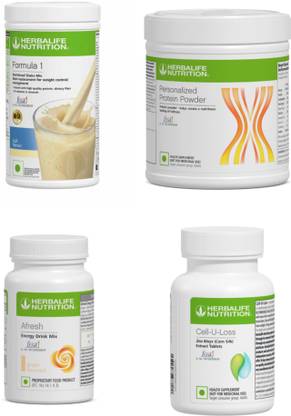 HERBALIFE COMBO CELL-U-LOSS AND FORMULA 1 Chocolate , PP Powder 200 G , Afresh - Lemon Protein Shake
