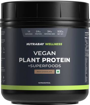 Nutrabay Wellness Vegan Plant Protein Powder + Superfoods Plant-Based Protein