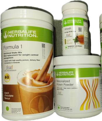Herbalife Nutrition F1 Shake Chocolate + Protein Powder 200 G + Afresh - Tulsi Protein Shake