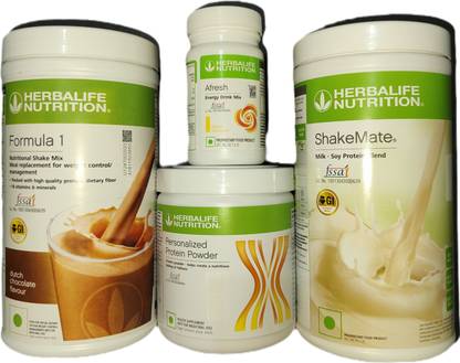 Herbalife Nutrition Formula 1 Chocolate + Protein Powder 200 G+ Shake Mate + Afresh - Lemon Protein Shake