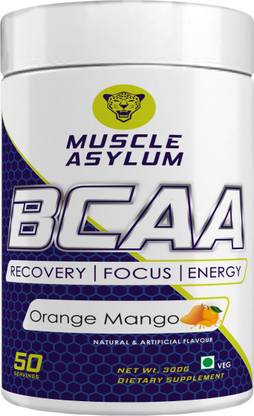 Muscle Asylum BCAA - with BRAIN BOOSTERS -100% Micronized Vegan, Recovery, Memory, Focus BCAA