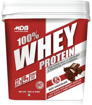 Master Dream Bodies (MDB) 100% Whey Protein | 27g Protein with 6g BCAA | For Rapid Muscle Recovery | Whey Protein