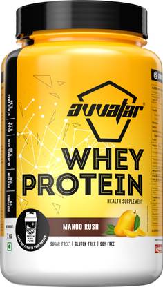 Avvatar 1KG MANGO RUSH FLAVOUR MADE WITH 100% FRESH COW'S MILK Whey Protein