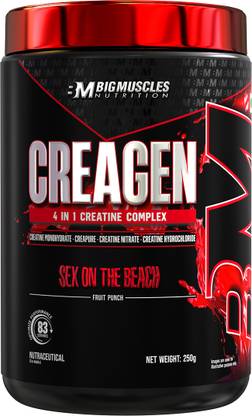 BIGMUSCLES NUTRITION Creagen |83 Ser| Creatine Monohydrate, Creapure, Creatine Nitrate, Creatine Hcl| Creatine
