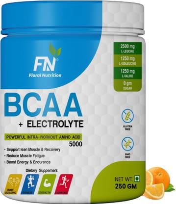 Floral Nutrition BCAA Supplement of L-Leucine,L-Isoleucine,L-Valine-Muscle Growth/Recovery BCAA