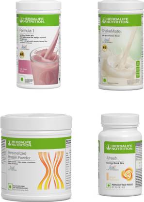 HERBALIFE F1 Shake Rose kheer , Small Protein Powder, ShakeMate , Afresh - Ginger Protein Shake