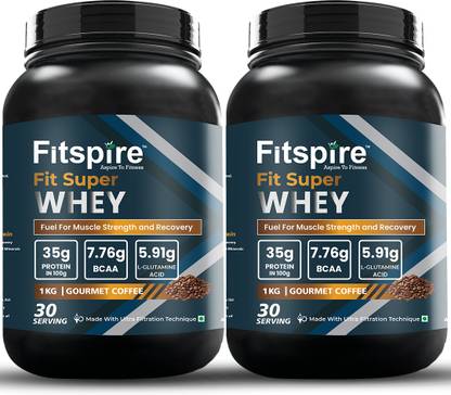 Fitspire Fit Super Protein 100% Authentic & No Adulteration Muscle Growth & Recovery Whey Protein