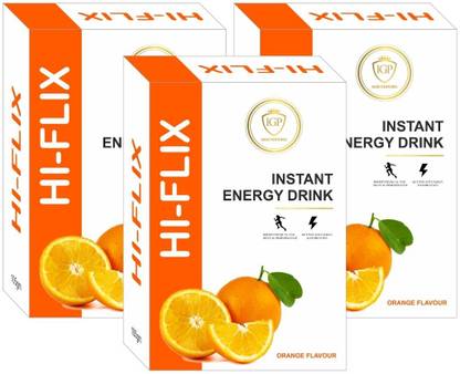 IGPMEDIVENTURES HI-FLIX ENERGY DRINK POWDER for Instant energy & Hydration,boosts immunity,3PCS Energy Bars