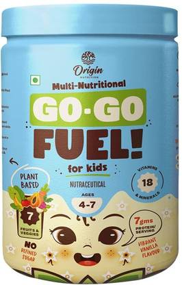 Origin Nutrition Fuel For Kids NaturalProtein 7g/Serving , 18 Vitamins for Immunity 4-7 Years Plant-Based Protein