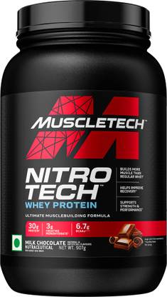 Muscletech NitroTech 30g Protein, 3g creatine monohydrate ultimate muscle building formula Whey Protein