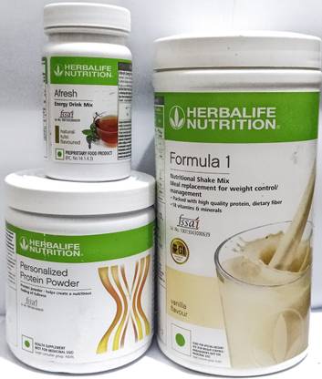 HERBALIFE Nutrition Vanila Shake 500g Protine Powder 200g & Tulshi Afresh 50g Plant-Based Protein